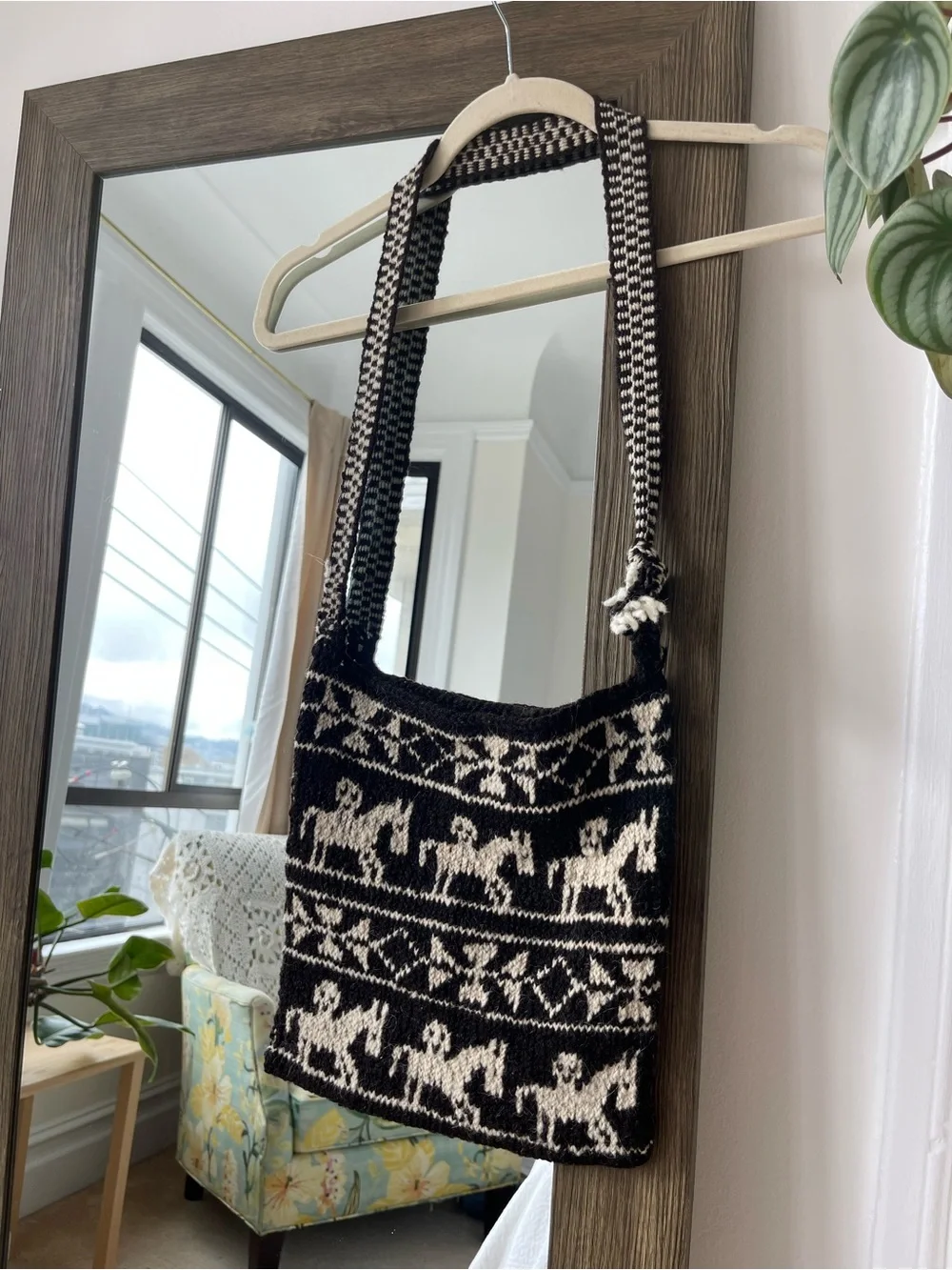 Knit Alpaca Crossbody Bag